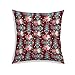 RADANYA Kissenbezug mit Blumenmuster, digital Bedruckt, Kissen Nicht im Lieferumfang enthalten, Polyester, kastanienbraun, 12x12 Inches