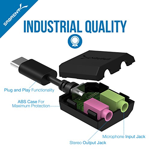 Sabrent USB Type-C External Stereo Sound Adapter for Windows and Mac. Plug and Play No Drivers Needed. (AU-MMSC) - Image 8