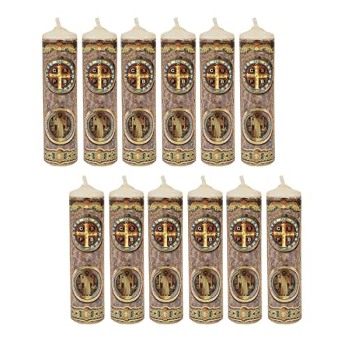 Recopilación de Cirios - solo los mejores. 47 Luz María-Paquete de 12 piezas mini cirios de 'San Benito' (Recuerdo, decorativo, pascuas)