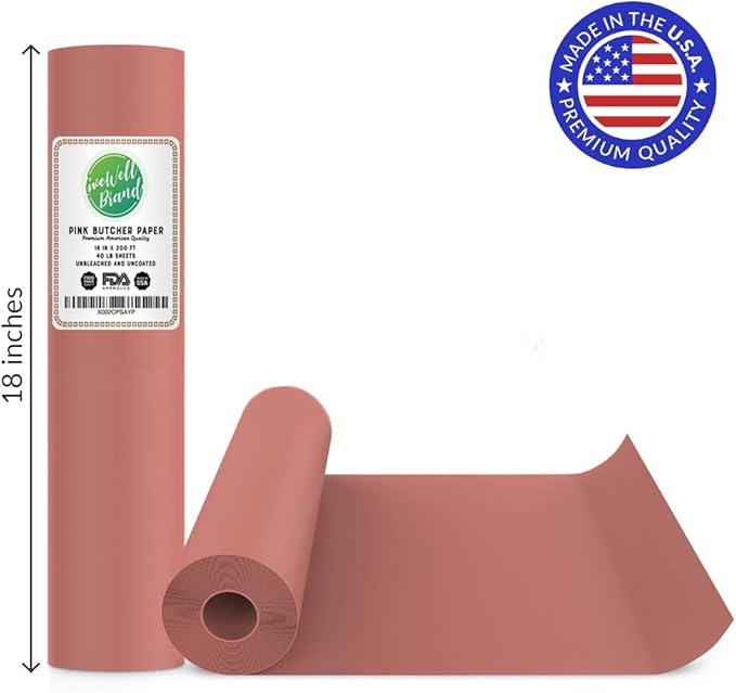 LiveWell Brands Pink Butcher Paper 100 Foot Roll