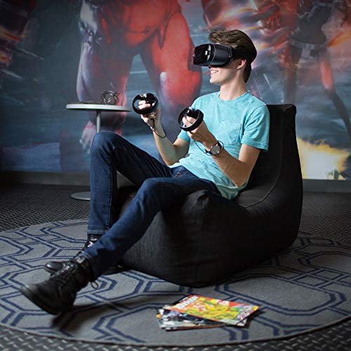 Jaxx Pixel Gamer Chair - Game Room/Home Theater Bean Bag Chair, Black #TOP5