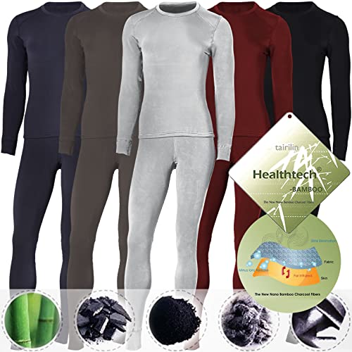 Image of Women Thermal Underwear Long Johns Set with Fleece Lined Ultra Soft Base Layer Cold Weather Top Bottom