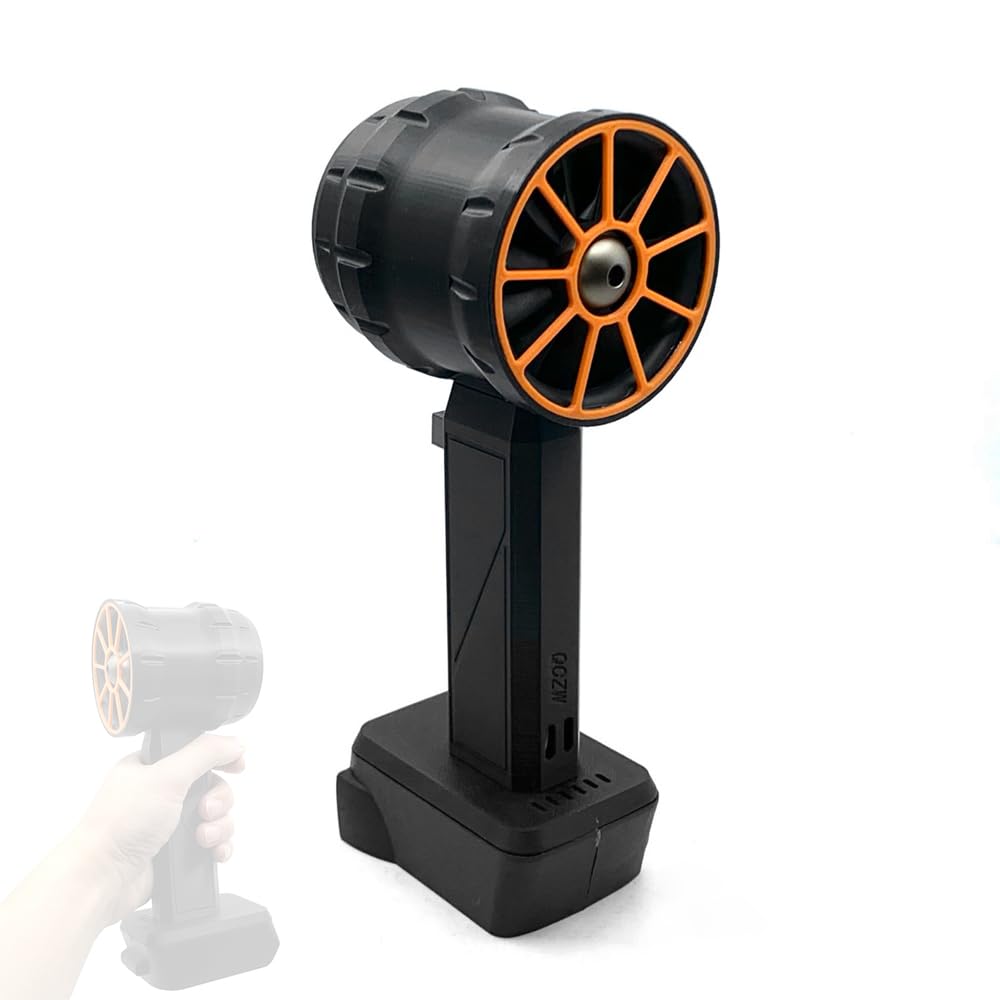 HUIOP Ręczny turbosprężarka 64 mm, silnik bezszczotkowy, wentylator strumieniowy, 2200 g, myjnia samochodowa, dmuchawa do kurzu o dużej mocy, narzędzie do czyszczenia klawiatury, kompatybilny