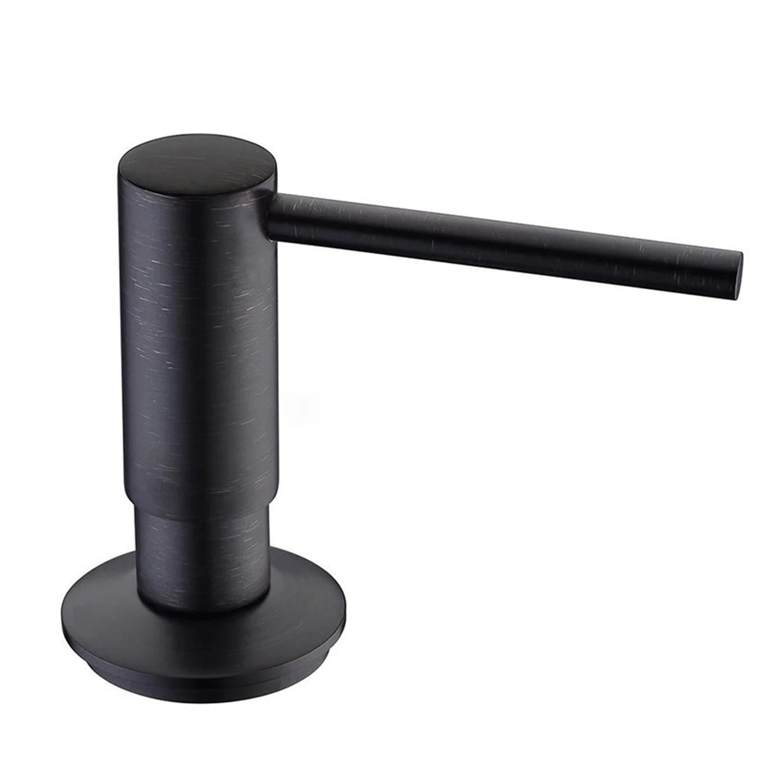 Distributeur de savon évier noir mat anti-gaspillage avec pompe ABS fluide pour évier