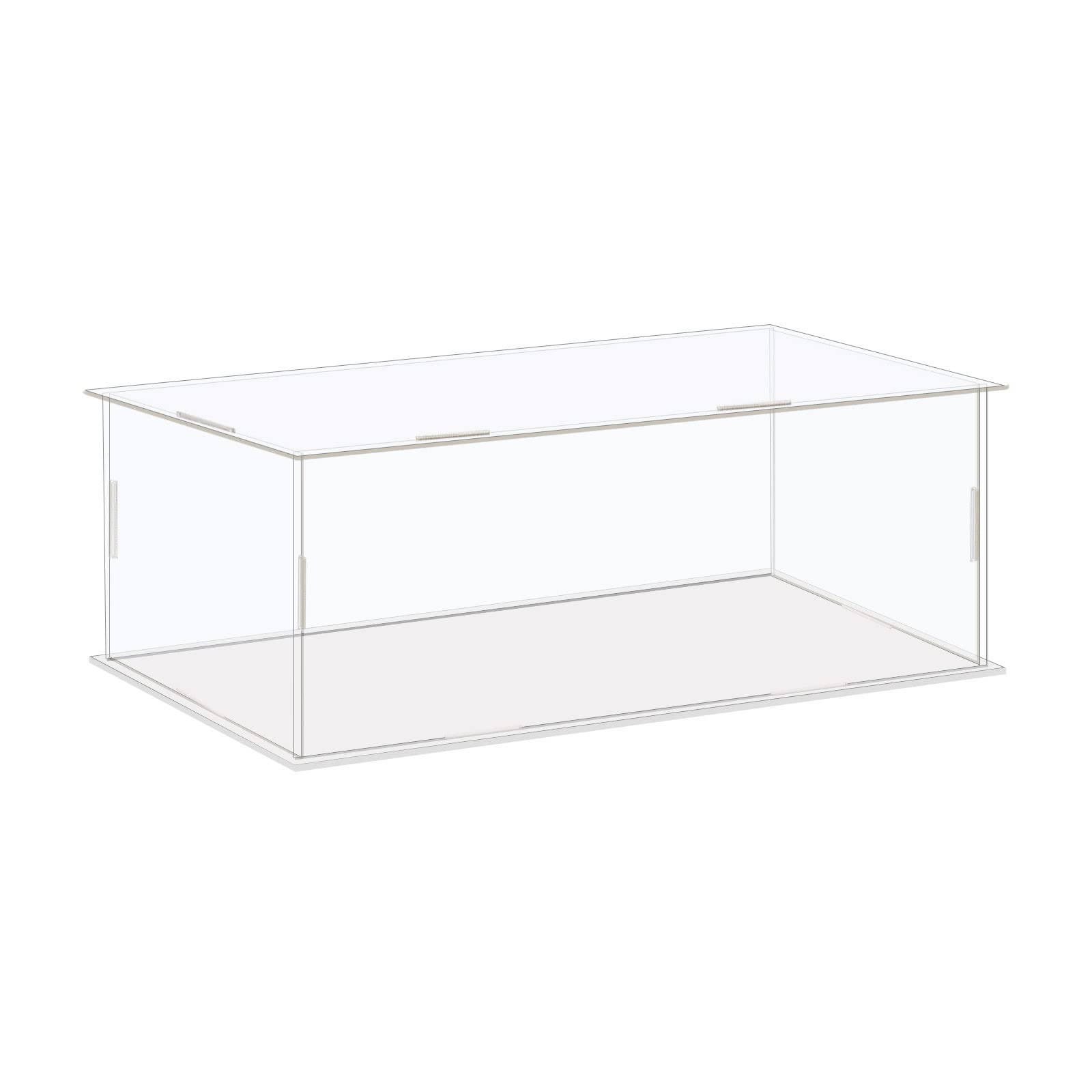 MECCANIXITY Acrylic Display Case Box Clear Dustproof Protection Showcase 8.3x4.3x4.3 Inch for Collectibles Display