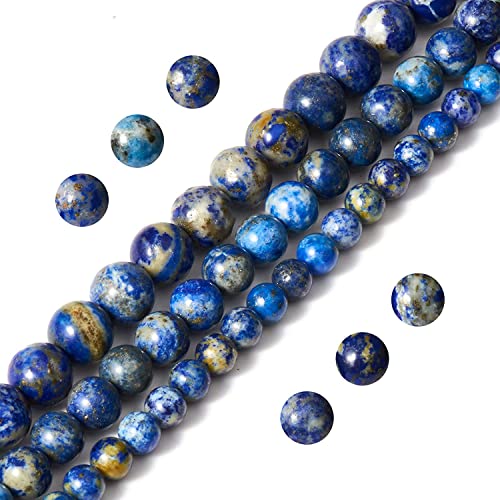 Image of 51pcs Natural Beads Round Gemstone Beads Lapis Lazuli Loose Beads 6 MM || Natural Lapis Lazuli | Lajwart | Rantna | Pathar | Gemstone ||Reiki || लाजवर्द