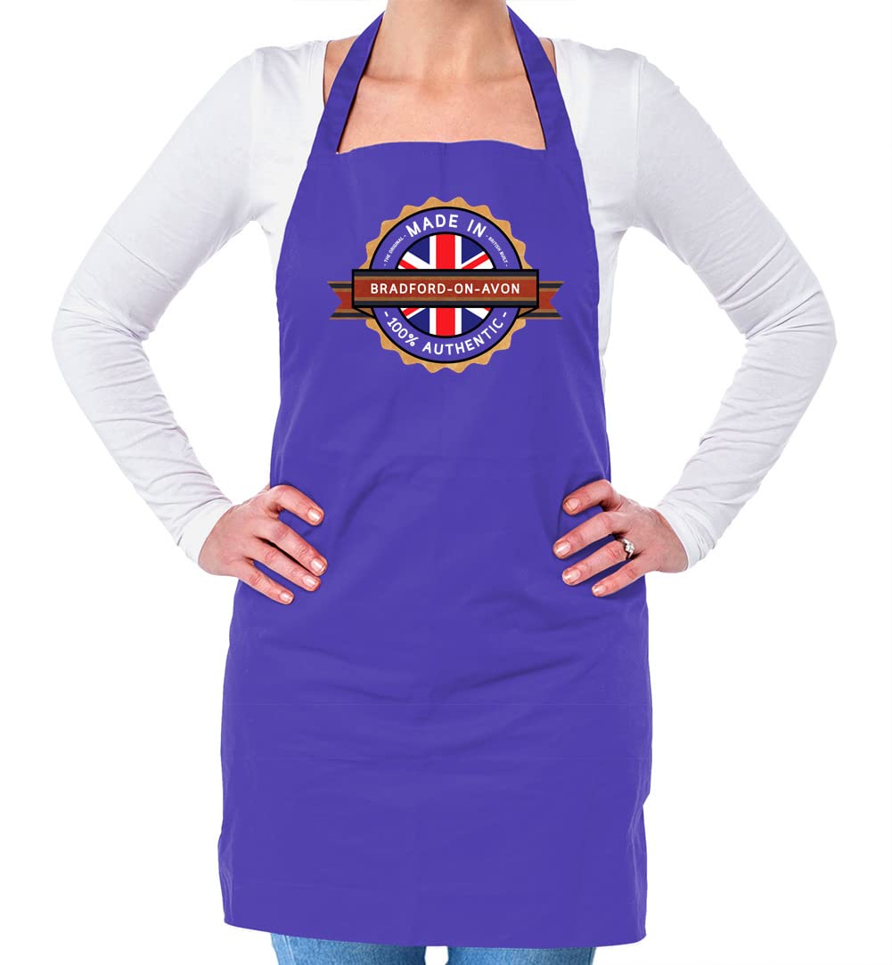 Made In BRADFORD-ON-AVON - Unisex Adult Kitchen/BBQ Apron - Purple - One Size