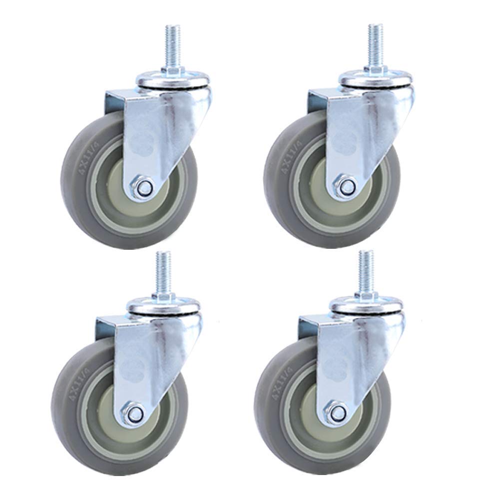 Roulettes robustes filetées M12 durables pour charges industrielles