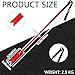 WILLBOND 51.2 Inch Multi-Faceted Ice Chisel with PVC Handle Head Design Ice Picks for Breaking Fishing (Red)