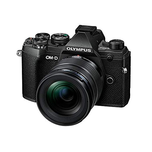 Olympus OM-D E-M5 Mark III - Kit de cámara del sistema Micro Four Thirds System Camera Kit, 20 MP sensor, enfoque automático, video 4K, Wi-Fi, plata, incluye objectivo M.Zuiko PRO Lens 12-45 mm, negro