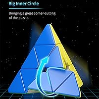 Vista 4 de Bukefuno MoYu RS Pyraminx Magnético 3x3 MFJS Magic Speed Puzzle Cube moyu R S Pyraminx M Sin adhesivo (magnético 2022)