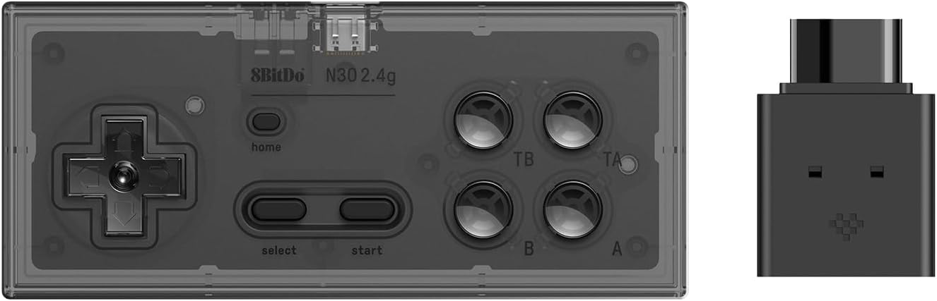 8Bitdo N30 2.4G Wireless Gamepad for Original NES (Transparent Edition)