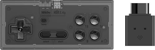 8Bitdo N30 2.4G Wireless Gamepad for Original NES (Transparent Edition)
