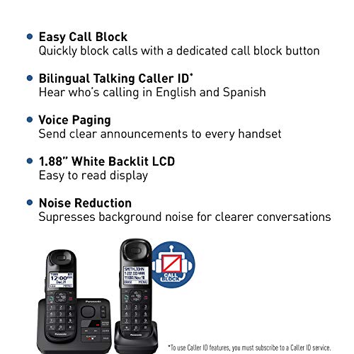 Panasonic Kx-Tgl432B Dect_6.0 2-Handset Landline Telephone, Black #TOP1