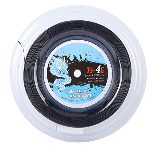 Leapiture TS 4G 200m Reel Tennis String Line Polyester Tennis String Reel Tennis Racket String Stable for Gym Sport Outdoor (1.25mm)