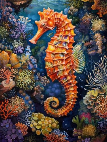 Peinture par numéro 100x130cm pour réussir un grand tableau sans savoir dessiner motif corail