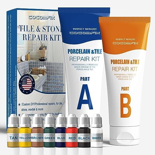 Tile Repair Kit, Ceramic Tile Repair Kit Filler(Color Match), Fix