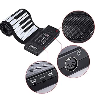 CHOYUE Portable Silicon 61 Touches Roll Up Piano MIDI électronique Clavier avec Haut-Parleur - Les Beatles, Paul McCartney, John Lennon, RIngo Starr, George Harrison CHOYUE Portable Silicon 61 Touches Roll Up Piano MIDI électronique Clavier avec Haut-Parleur – Image 6