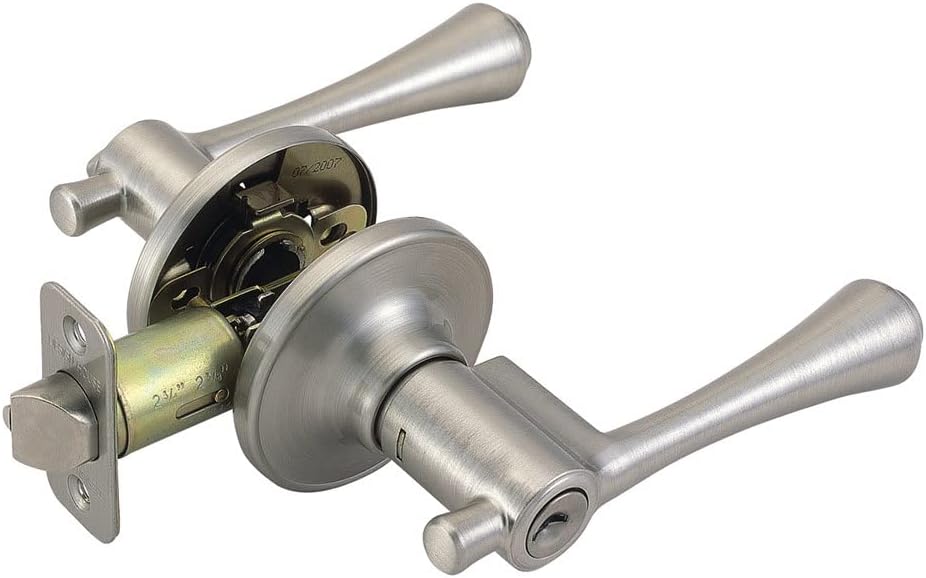 Design House 755397 Ironwood 2-Way Adjustable Entry Door Handle, Satin Nickel