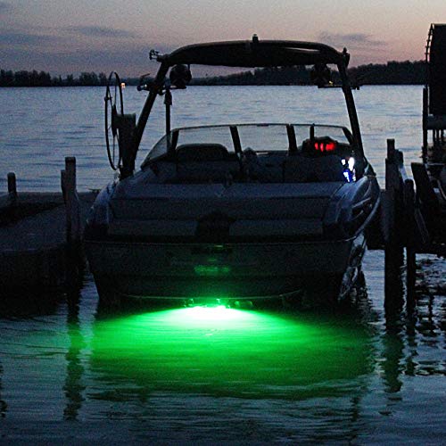 Tidal Wake Plug N' Play IP68 Underwater LED Boat Drain Plug Light/Green Fish Attractor Light/Simply Plug into Accessory Socket, No Holes to Drill, Add Underwater Lighting in 5 Minutes! (Green)