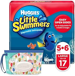Huggies Little Swimmers Disposable Swim Diapers, Swimpants, Size 5-6 Large (Over 32 Pound)