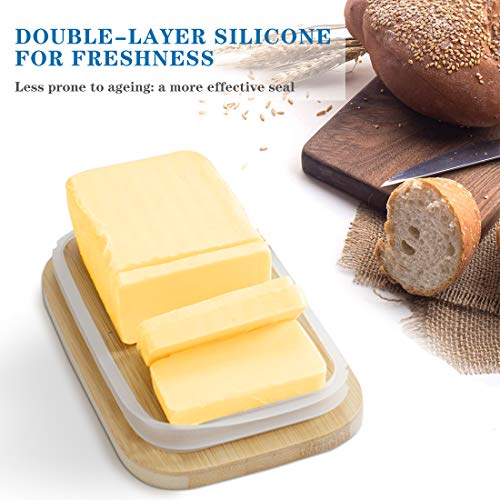 image for U-miss Large Butter Dish 22 oz (650ml), Airtight Butter Keeper Butter 