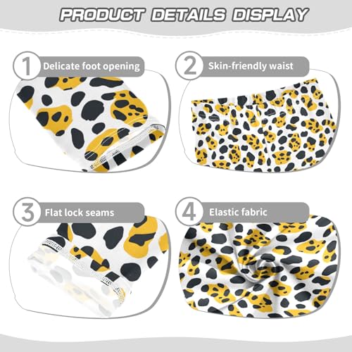 Cute Leopard Print Girls Leggings Kids Yoga Pants Athletic Tights Pants 4-10 Years3