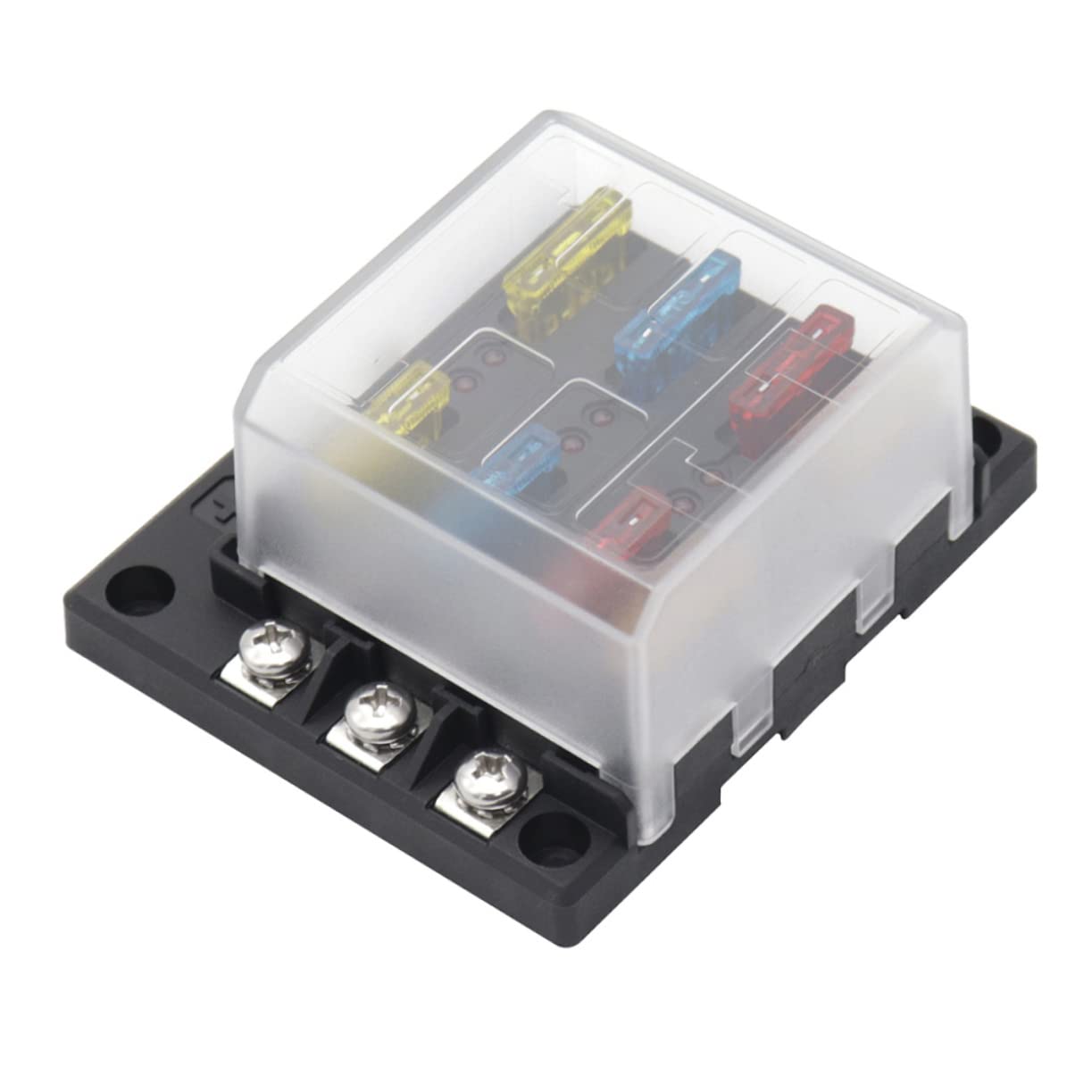 PRETYZOOM 1Set Way Fuse Box Terminal Distribution Block Fuse Block for Rv Truck and Boat with LED Indicator for Monitoring and Replacement
