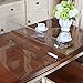 Magilona Homen Nappe en PVC transparente étanche et protectrice pour table/bureau Protège-table Rectangle Taille sur mesure, Lin Bois dense Coton PVC, 31.5x31.5 Inch(80x80cm)