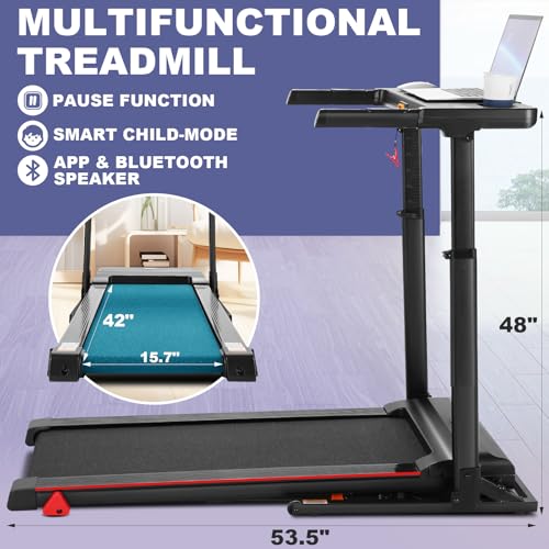 Caminadora con escritorio ajustable y capacidad 300 lb miniatura 6