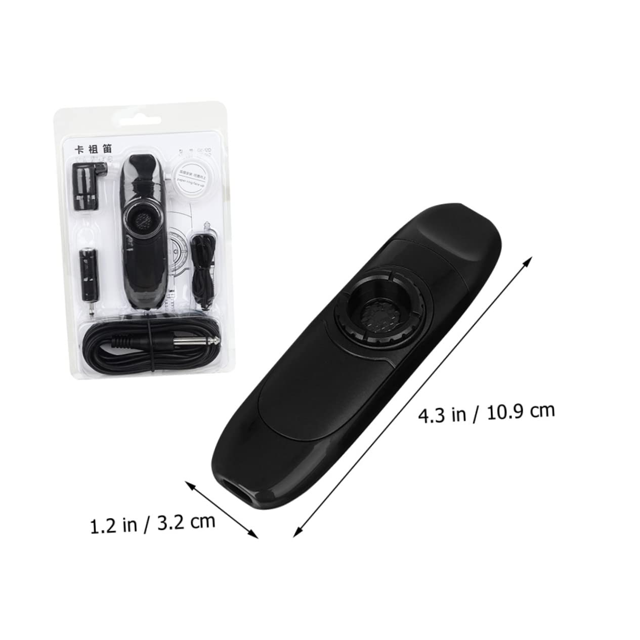 Kazoo de Abs Profesional para Niños Negro Eléctrico y Principiantes