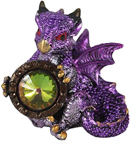 Nemesis Now Dragon's Reward Set of 4 5.5cm Figurines, Resin, Multi-Coloured, One Size