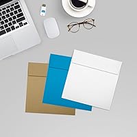 Vista 261 de LUXPaper Sobres de invitación cuadrados Despegar y prensar 8 x 8 pulgadas Natural Texto de 70 libras 50