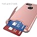 Teelevo Wallet Case for Google Pixel 2 XL, Dual Layer Case with Card Slot Holder and Kickstand for Google Pixel 2 XL - Rose Gold