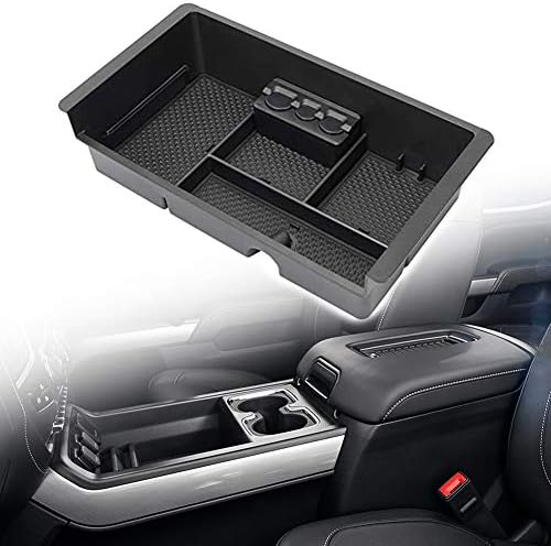Center Console Organizer Fit for 2015-2020 Chevy Tahoe/Suburban/GMC Yukon|2014-2018 Chevrolet Silverado/GMC Sierra 1500, 2500/3500HD(2015-2019), Armrest Storage Box Tray with Coin Holder, 22817343…