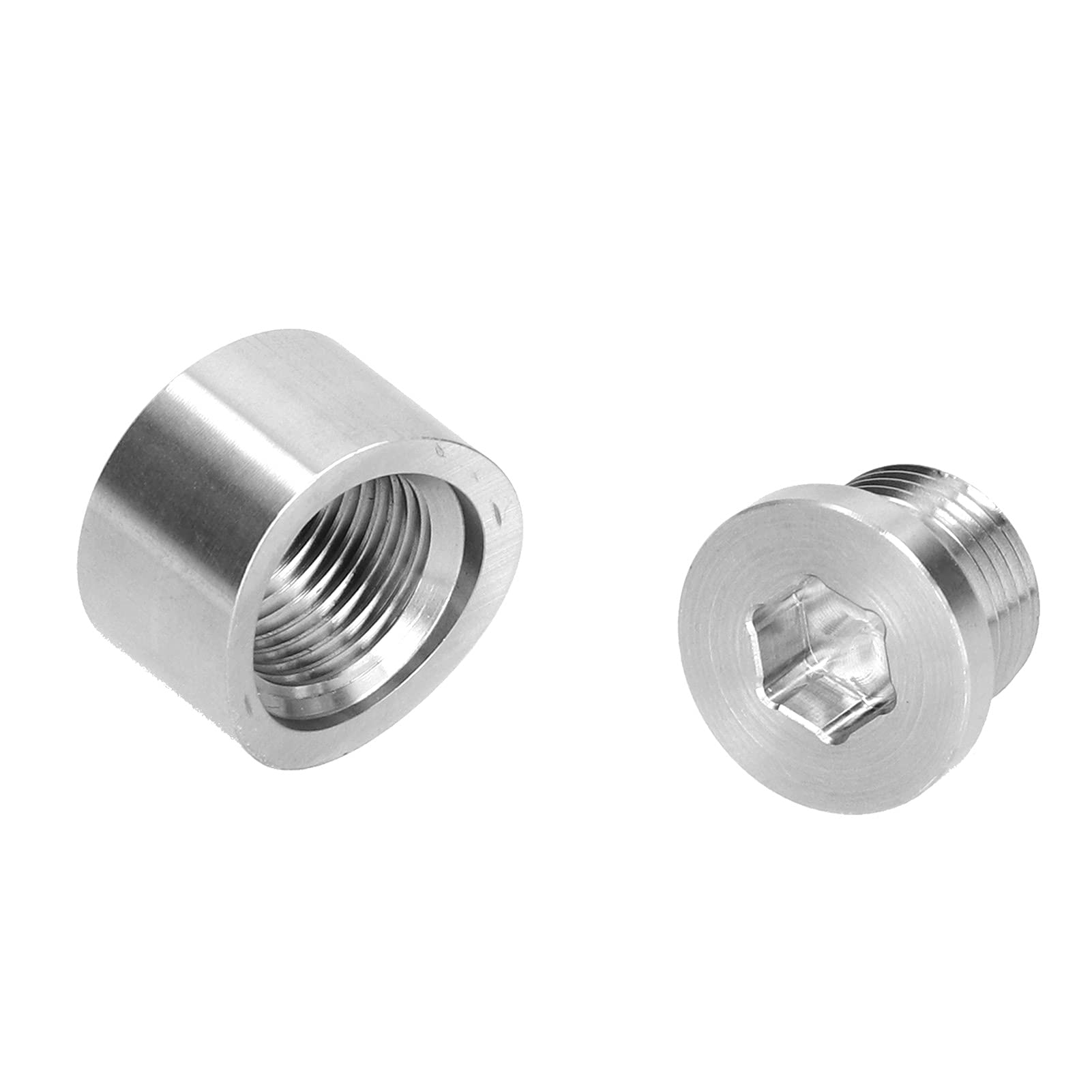 Raccordo a Innesto per Sonda Lambda M18x1,5 Inox Dado Tappo Saldato
