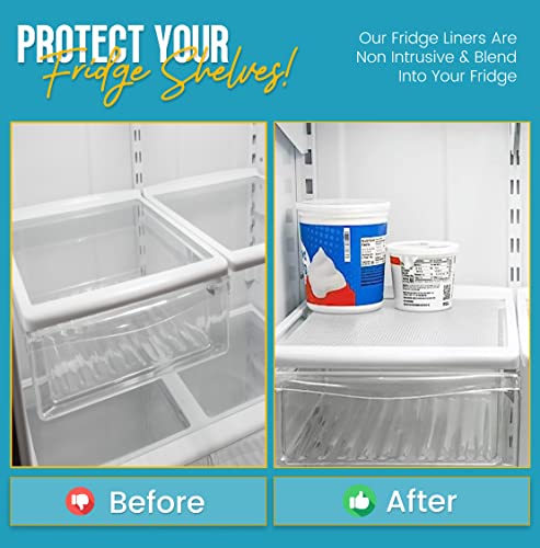 Refrigerator Liners For Shelves By Linda’s Essentials - Refrigerator Shelf Liners For Glass Shelves Protects Against Spills - Multi-Use Shelf, Drawer And Fridge Liners - Bpa Free #TOP3