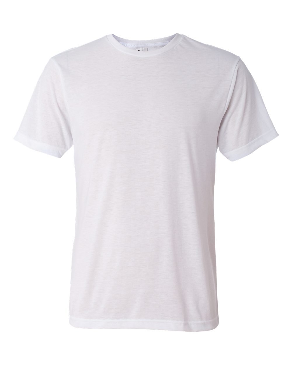 Sublivie Mens Double-Needle Hem T-Shirt , WHITE, Large
