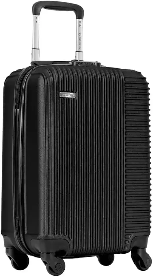 Mala De Viagem Bordo Classy 20 Rodas Duplas 360° Sestini (Preto)