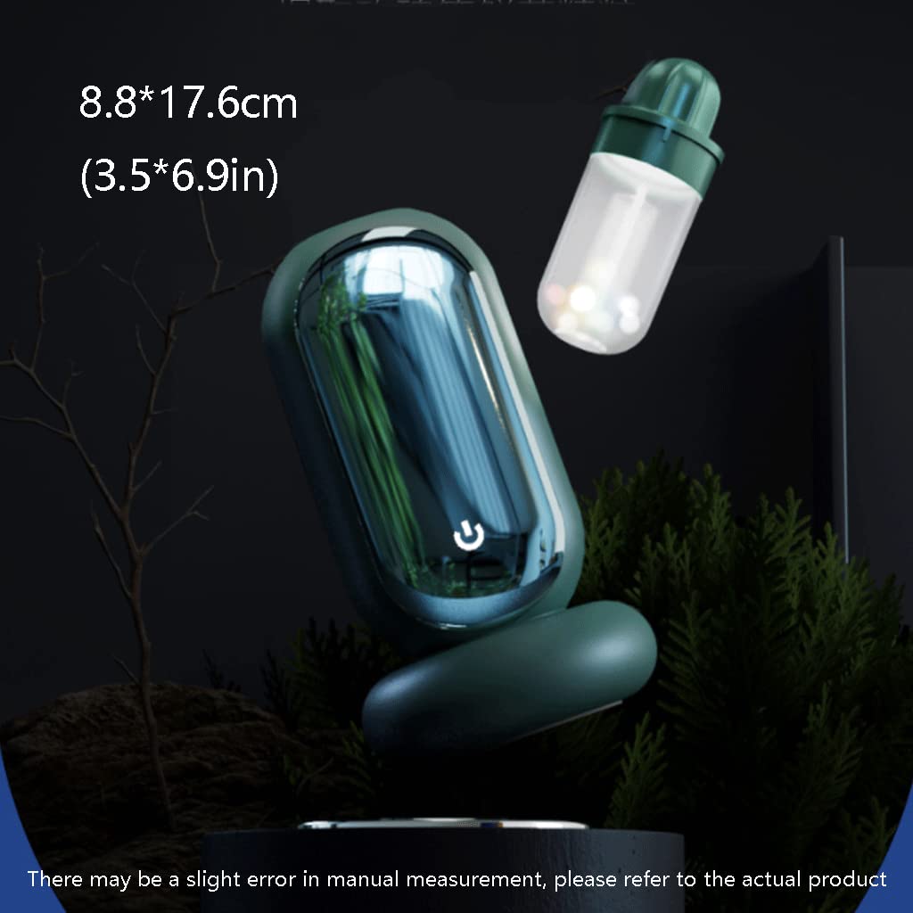 Habiba Humidificador Difusor de Aceite Esencial por ultrasonido con Base, Mini humidificador portátil de 15 ml con temporización táctil, Apagado automático sin Agua, Ayuda para Dormir Silencioso