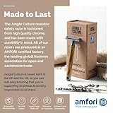 Jungle Culture® Bamboo Safety Razor for Men & Women • Premium Eco Friendly Razor • Fits Double Edge Blades • Zero Waste • Light Wood Handle Slim - Image 3