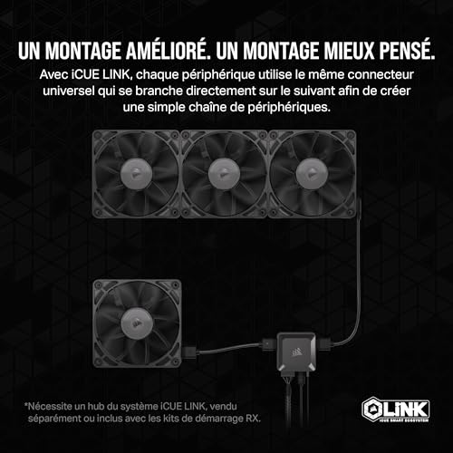 Corsair iCUE LINK RX140 Boitier PC Ventilateur 14 cm 1 pièce Neuf - vue 6