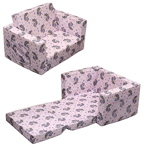Truwelby Kids Sofa, Children's 2 in 1 Convertible Sofa to Lounger - Extra Soft Flip Open Chairs & Sleeper, Cute Dinosaur Print Toddler Chairs Kids Couch for Kids Girls Boys Truwelby Kids Sofa, Children's 2 in 1 Convertible Sofa to Lounger - Extra Soft Flip Open Chairs & Sleeper, Cute Dinosaur Print Toddler Chairs Kids Couch for Kids Girls Boys