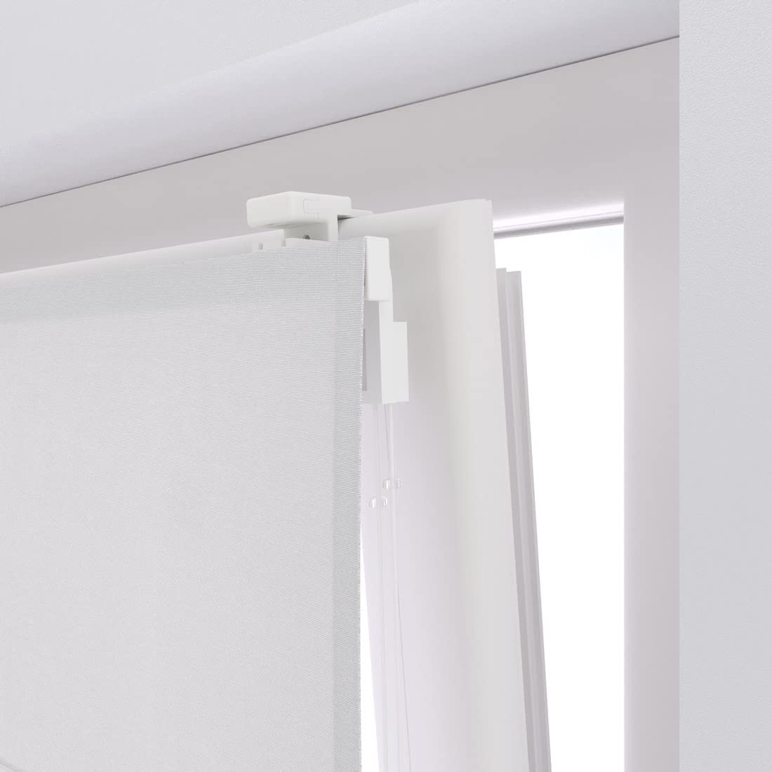 Store Bateau - Store Romain - Easy Canvas - Blanc - 60 x 180 - sans perçage - Fixation par Serrage