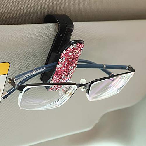 Bril voor Auto Zonneklep sparkling Diamant Zonnebril Brillen Mount met Ticket clip - Whtie AB - Image 7