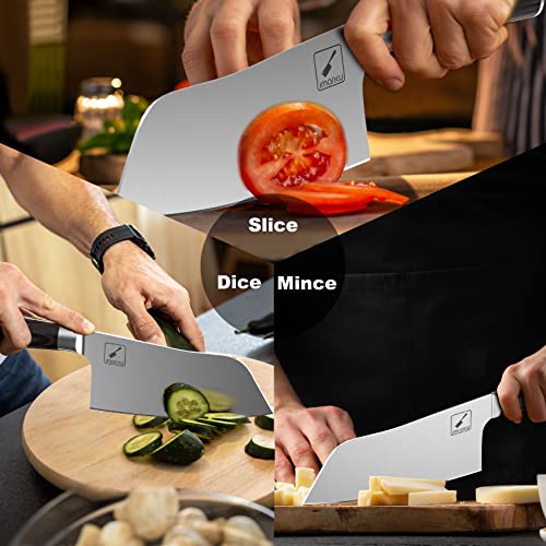 Imarku Kitchen Knife, 7 Inch Ultra Sharp Butcher Knife - Japanese Sus440A Stainless Steel Cleaver Knife With Ergonomic Handle, Meat Knife For Home, Kitchen, Restaurant - Best Gifts #TOP7