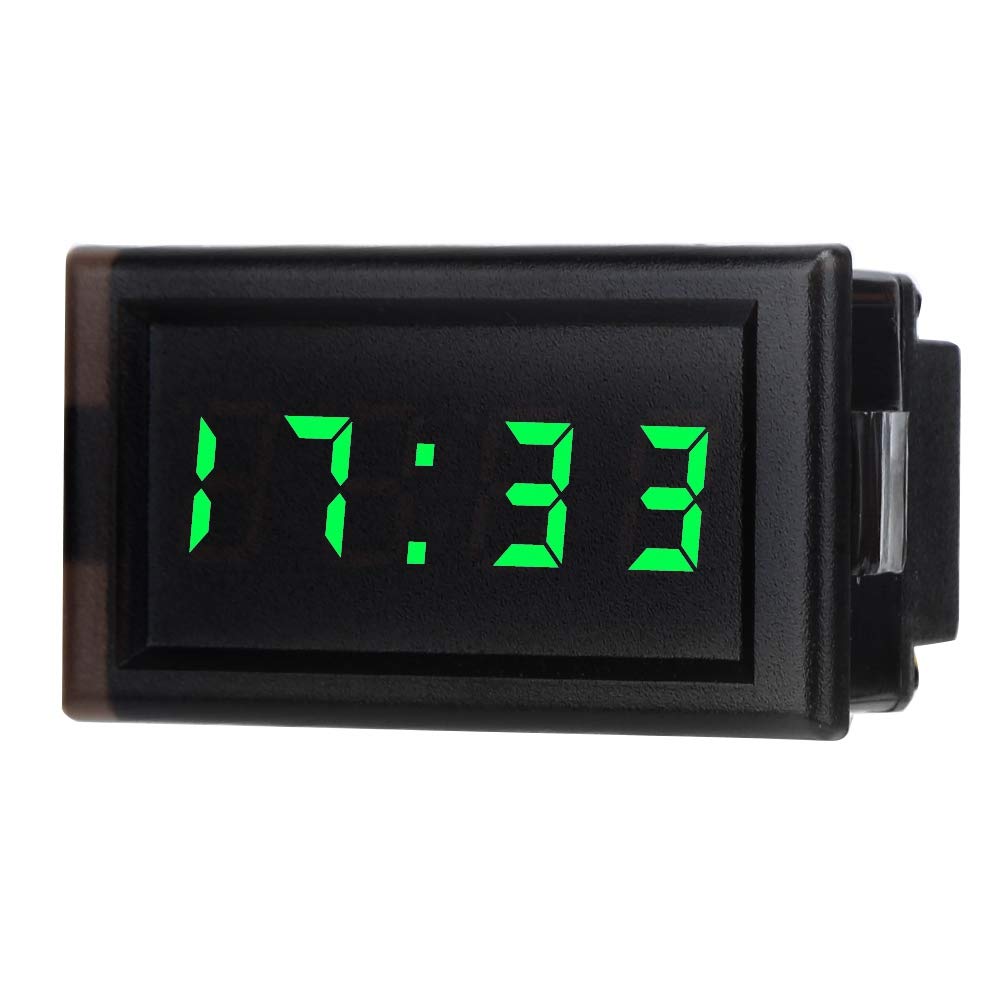 Orologio Digitale LED Per Auto - Display Cruscotto, 4.5-30V, Colori Vivaci (verde) - Foto 8