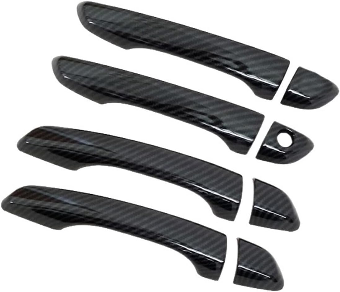 Replacement Door Handle, Compatible For Peugeot 2008 MK2 P24 2020 2021 2022 2023 Car Door Handle Cover Trim Sticker Styling Rustproof Set Exterior Parts Accessories ,Door Handle spare parts(Carbon Fib
