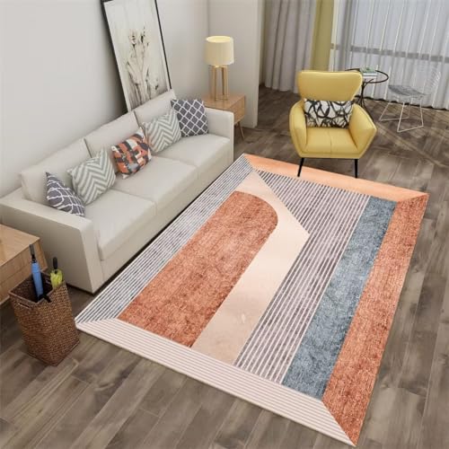 Tapis de salon bleu à rayures pour créer un coin lecture cosy - 2