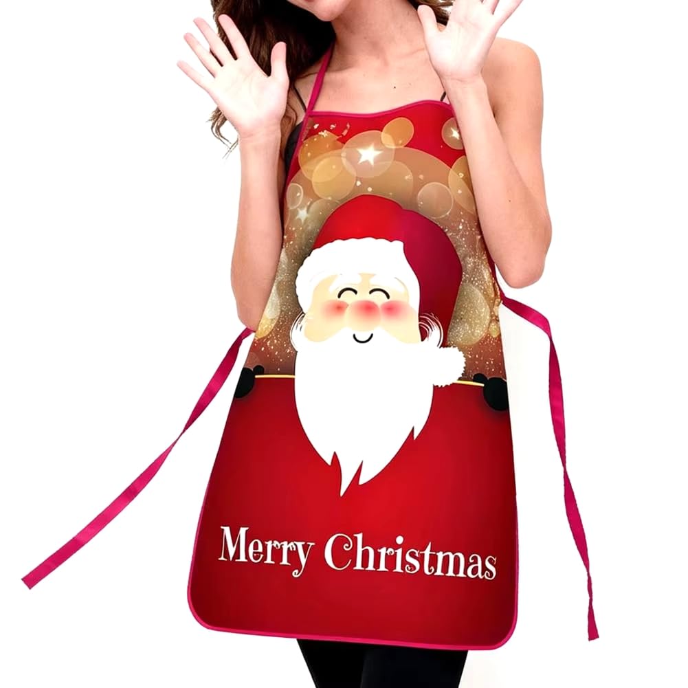 CTRLZS For Men for Women Christmas Aprons Waterproof Cooking Chef Decorative Bibs for Bakers Family Baking A